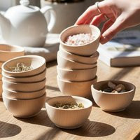 Bowls Kitchen Accessories Toy Wooden Toys Jewelry Bowl Pretend Play Spice Condiment Sensory Montessori Set Of 10 | Etsy (US)