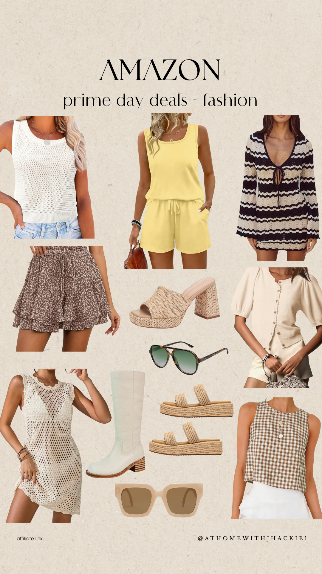 Amazon Prime Day Deals – Fashion 
neutral fashion, summer outfits, crochet dress, sweater tank, matching lounge set, gingham top, mini skirt, woven sandals, platform sandals, white boots, oversized sunglasses, statement earrings, women’s fashion, casual chic style, vacation wardrobe, resort wear, Amazon fashion finds, summer wardrobe essentials, affordable style, trendy outfits

#LTKPetite #LTKBeauty