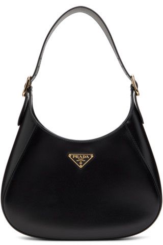 Black Leather Shoulder Bag | SSENSE