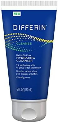 Differin Daily-Oil Hydrating Cleanser | Face Wash | With Polyhydroxy Acids (PHAs) | Oil-Free Form... | Amazon (US)