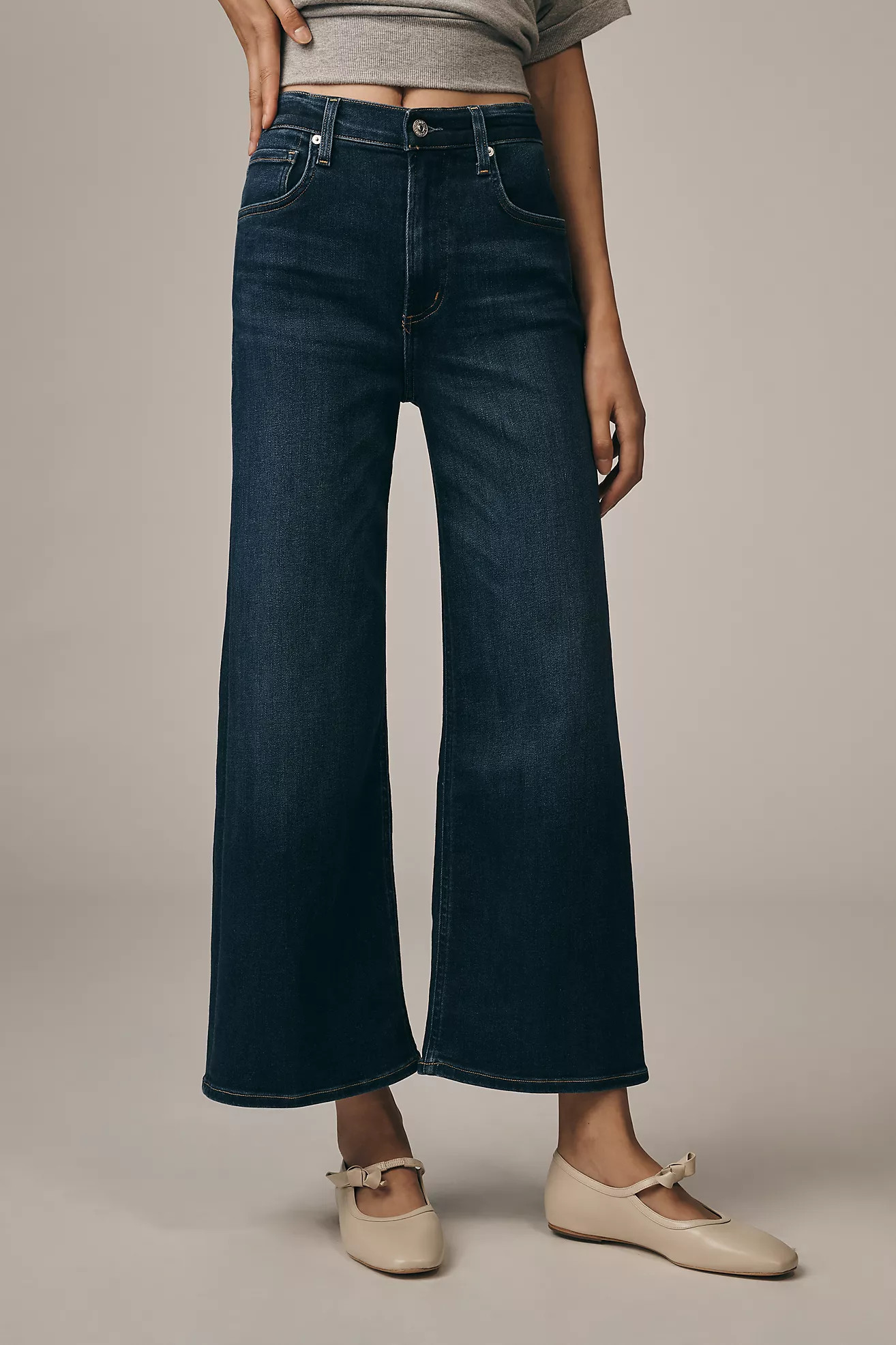 Citizens of Humanity Lyra High-Rise Crop Wide-Leg Jeans | Anthropologie (US)