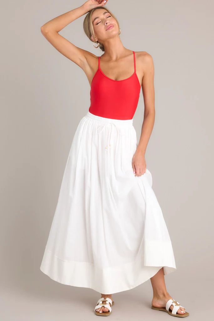 Through The Looking Glass White Maxi Skirt | Red Dress