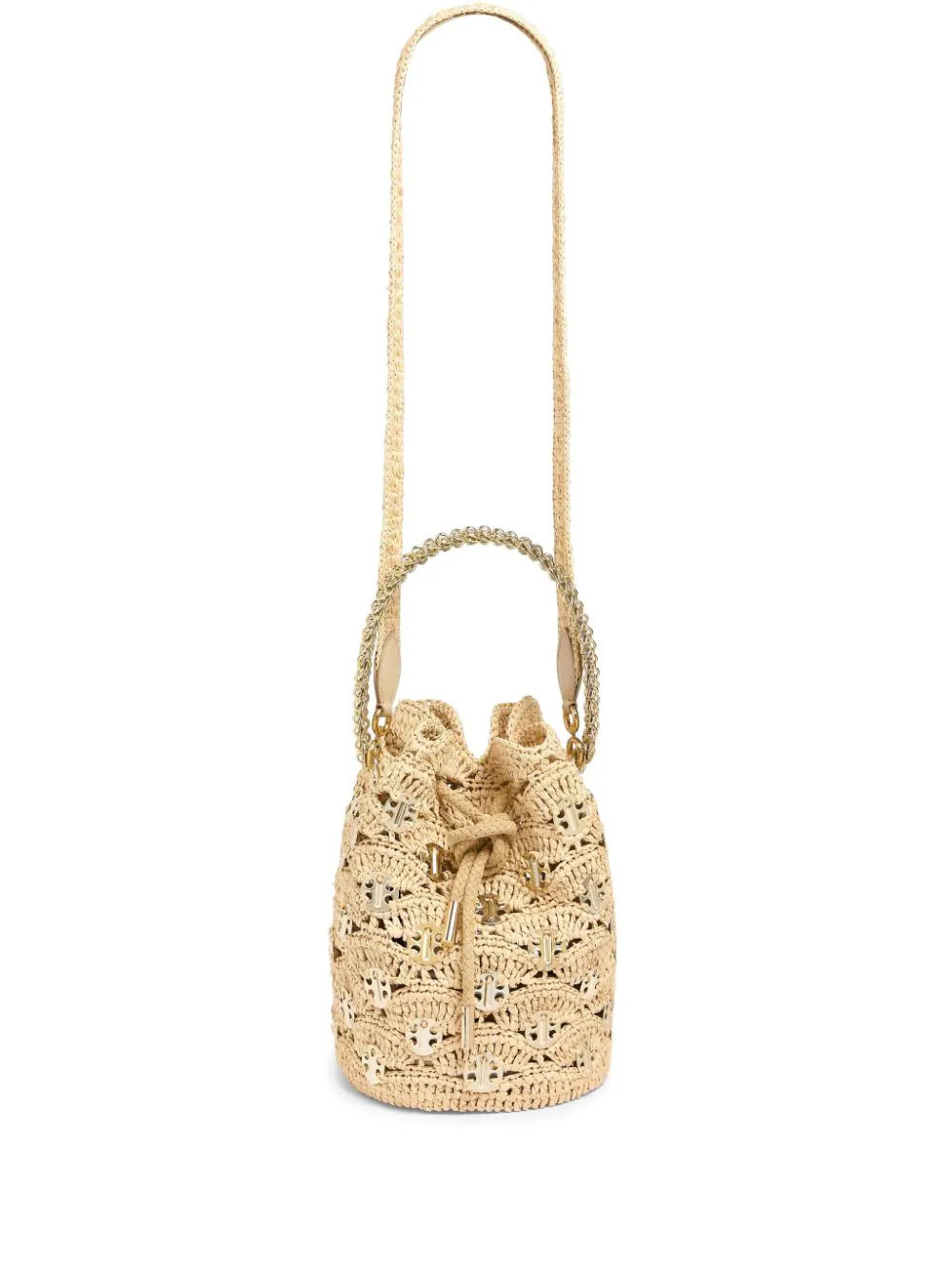 Rabanne 1969 Raphia Wave Paco bucket bag - Neutrals | Farfetch Global