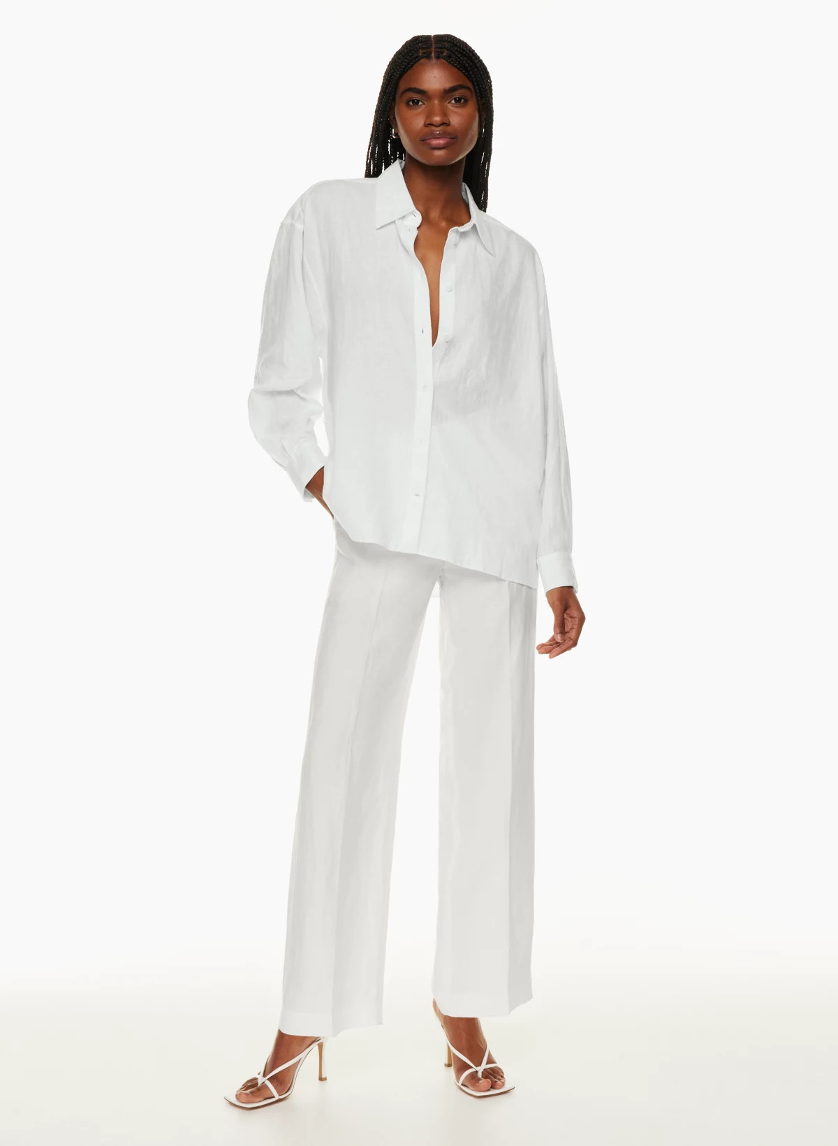 ESSENTIAL LINEN OVERSIZED SHIRT | Aritzia