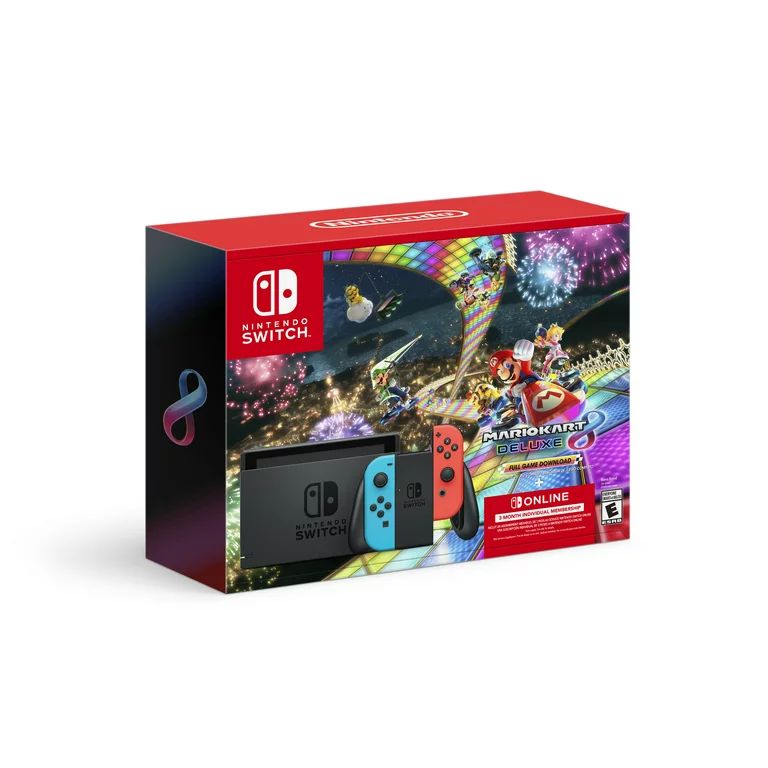 Nintendo Switch™ w/ Neon Blue & Neon Red Joy-Con™ + Mario Kart™ 8 Deluxe (Full Game Downloa... | Walmart (US)