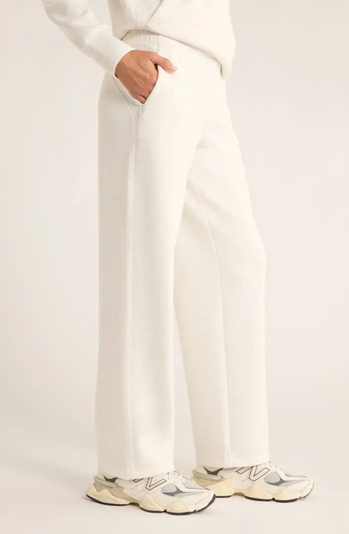 Cozy Scuba Knit High Waist Straight Leg Pants | Nordstrom