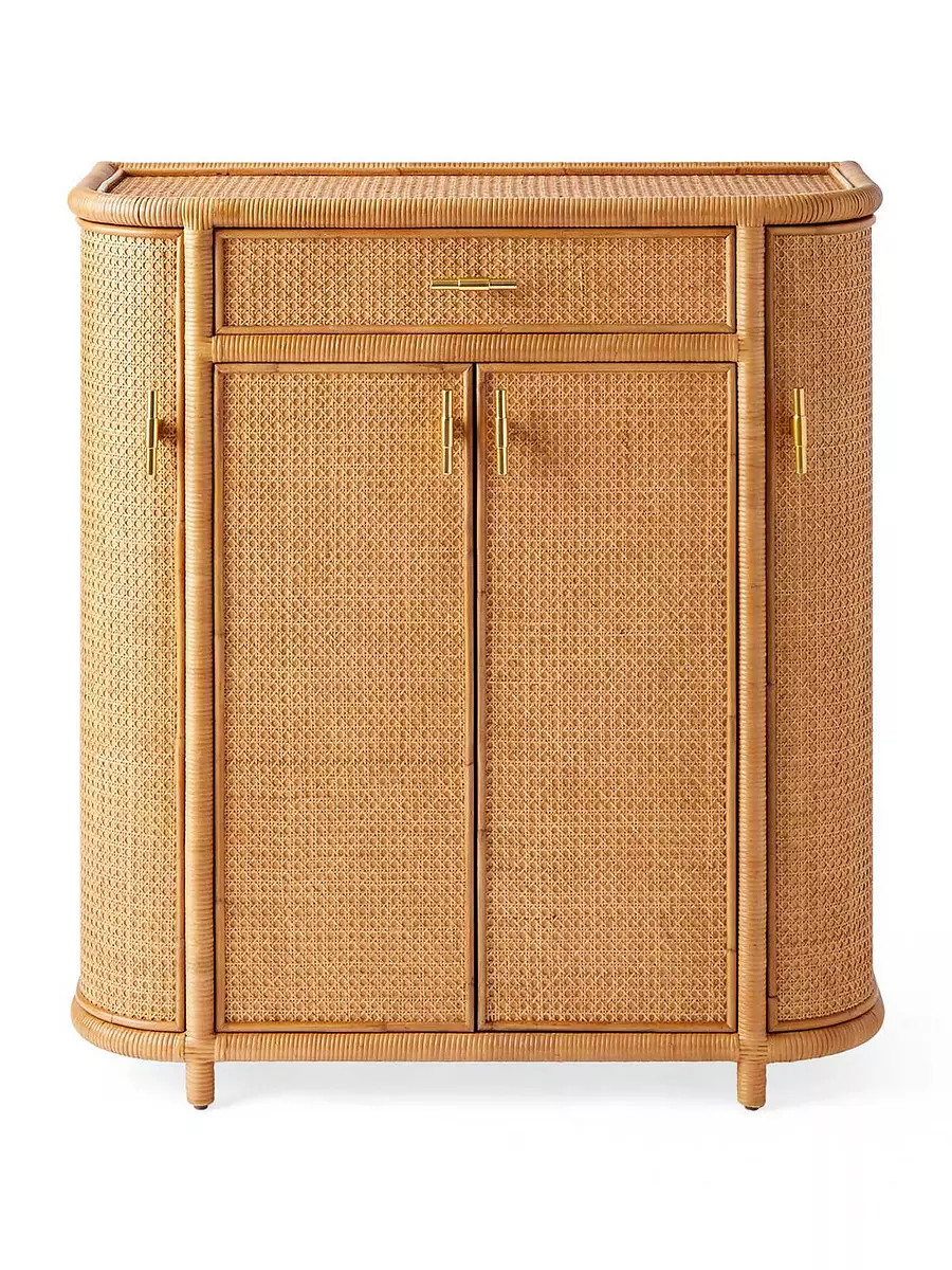 Nassau Tall Bar Cabinet | Serena and Lily