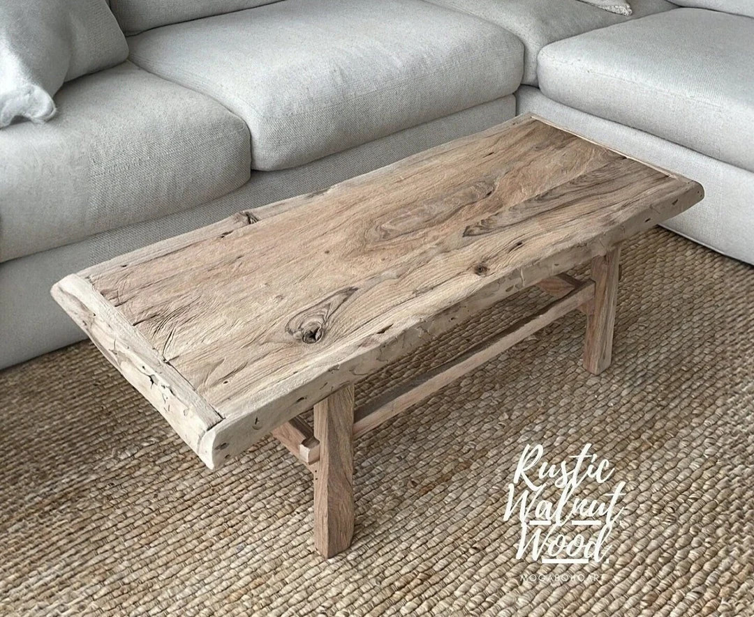 Rustic Coffee Table, Large Live Edge Table, Farmhouse Furniture, Reclaimed Wood Coffee Table - Et... | Etsy (US)