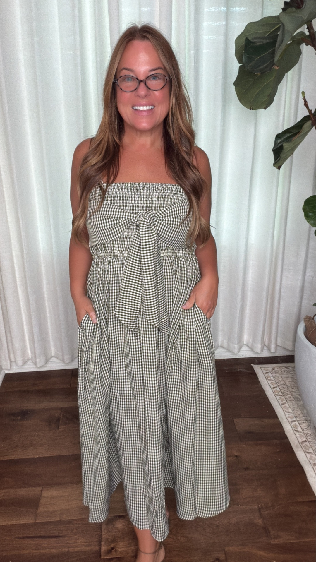 What a breezy and light gingham dress with a darling bow across the chest! The entire top is marked, so it will fit any chest size… It has two deep pockets… Highly recommend!

#LTKootd #LTKOver40 #LTKMidsize