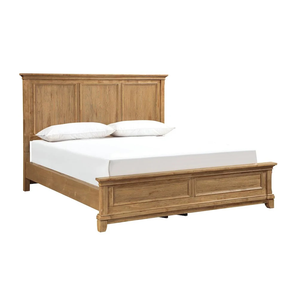 New Classic Furniture Sunstone Wood King Panel Bed in Honey Brown | Walmart (US)