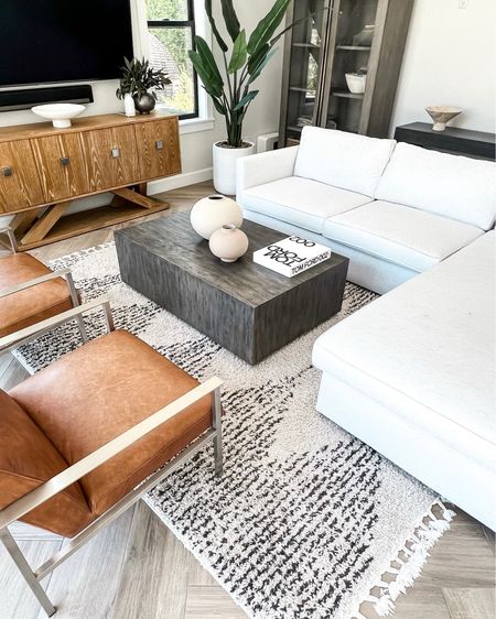 Our casista/my office 
Neutral home decor… linking similar on my restoration hardware bookcases 
Black white rug,  Fold out bed sectional sofa 
Modern Leather side chairs 

#LTKhome #LTKstyletip #LTKfamily