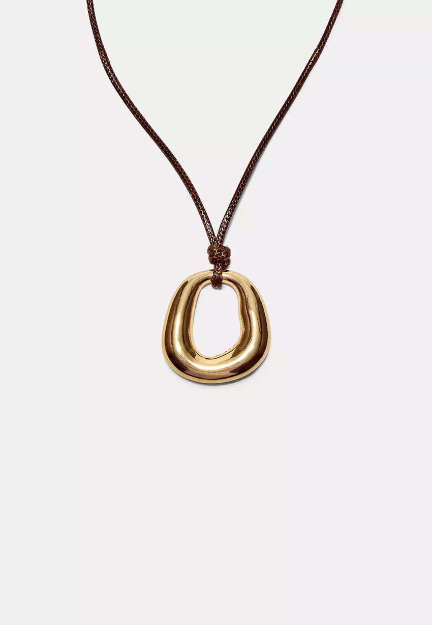 Cord necklace with charm - Women's Jewellery | Stradivarius United Kingdom | Stradivarius (UK)