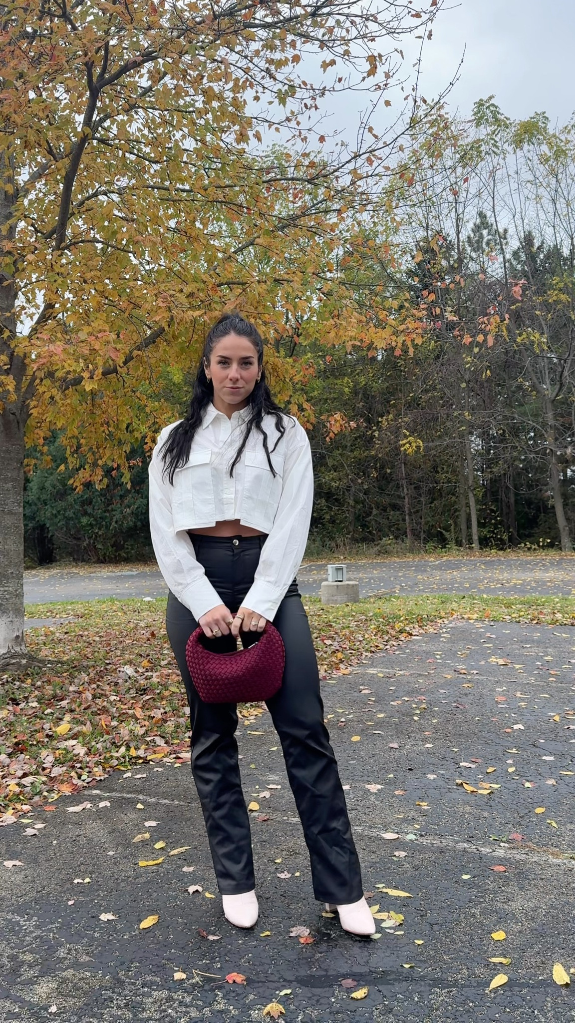 Preppy girl fall 🍁🌙 so obsessed with these bags! I love using the first one as a diaper bag 💼 

|| fall transitional outfit, purse, fall bag, burgundy bag, espresso brown, pleather, faux leather pants, easy outfit idea, preppy fall, fall street style, fall outfits

#LTKItBag #LTKStyleTip