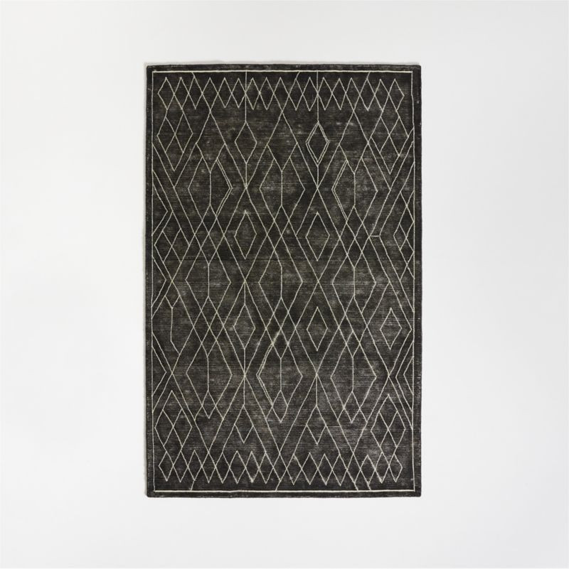 Ruell Black Area Rug 5'x8' + Reviews | Crate & Barrel | Crate & Barrel
