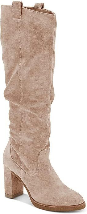 Juliet Holy Women's Knee High Boots Chunky Block Heel Wide Calf Round Toe Side Zipper Fashion Dre... | Amazon (US)