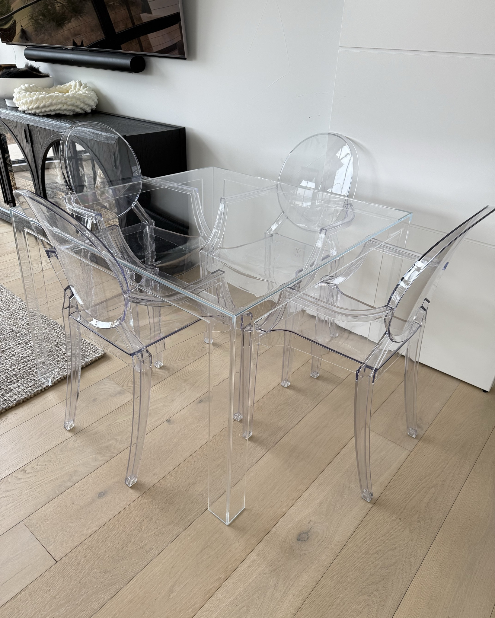 Yay!! I finally got a mahjong table! Love this acrylic table and Amazon acrylic chairs! 

#LTKHome