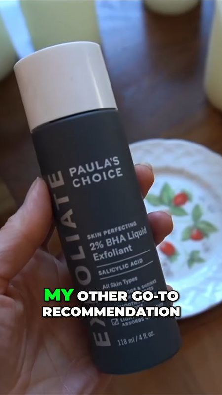 Paula’s Choice liquid exfoliant 

#LTKVideo #LTKfindsunder50 #LTKbeauty