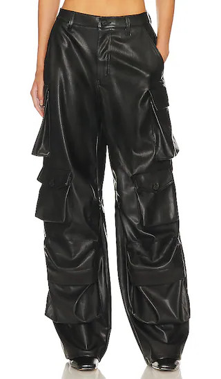 Faux Leather Parker Cargo Pants in Black | Revolve Clothing (Global)