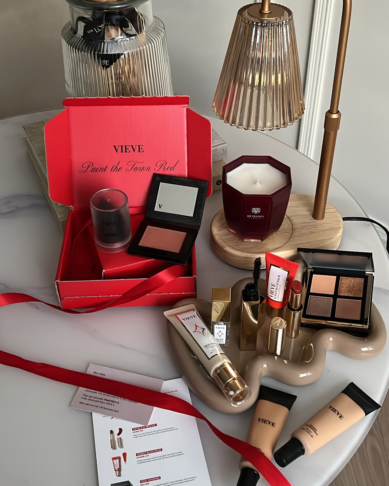 makeup treats from @vievemuse 
how pretty is the packaging 
I've been using their blusher in shade rosa and lipstick in brat for a while
I also have a code for you for their website "PAINTRED15" for anything from their "paint the town red" collection excluding gifts ✨
I've linked all my faves below 
I've just seen that the brat lipstick is on offer in a gift set for £24



#LTKCyberWeek #LTKbeauty #LTKmakeup