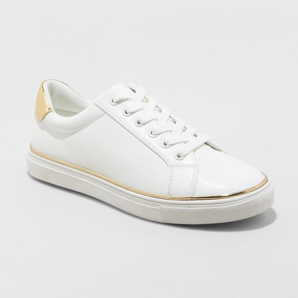 Women's Cache Lace Up Sneakers - A New Day White 9 | Target