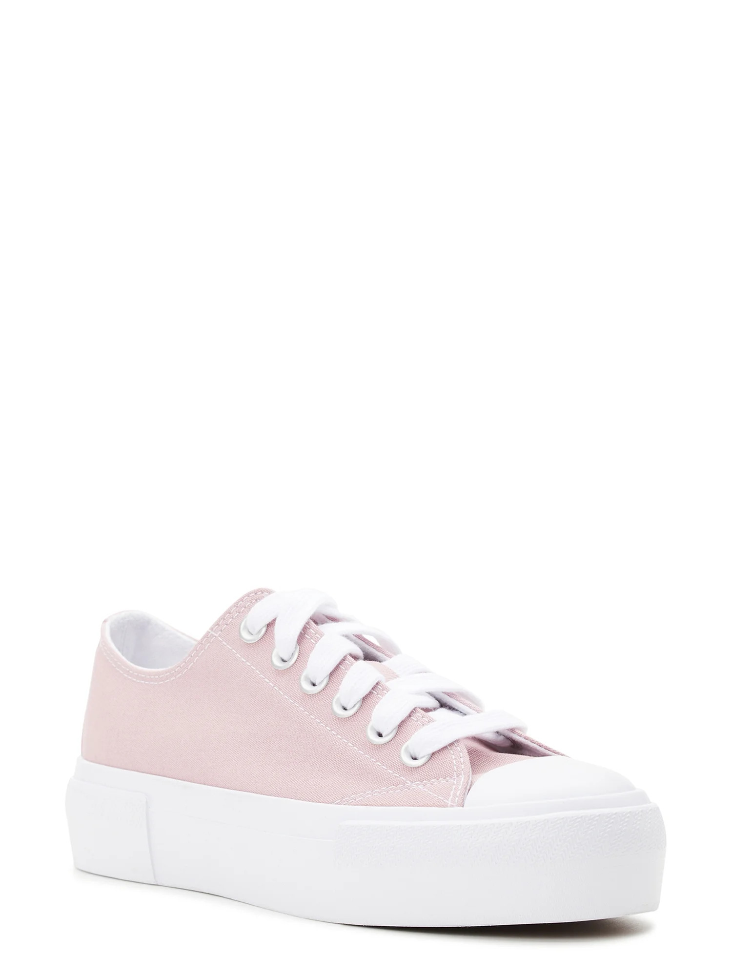 No Boundaries Women's Platform Classic Lace Up Sneakers | Walmart (US)