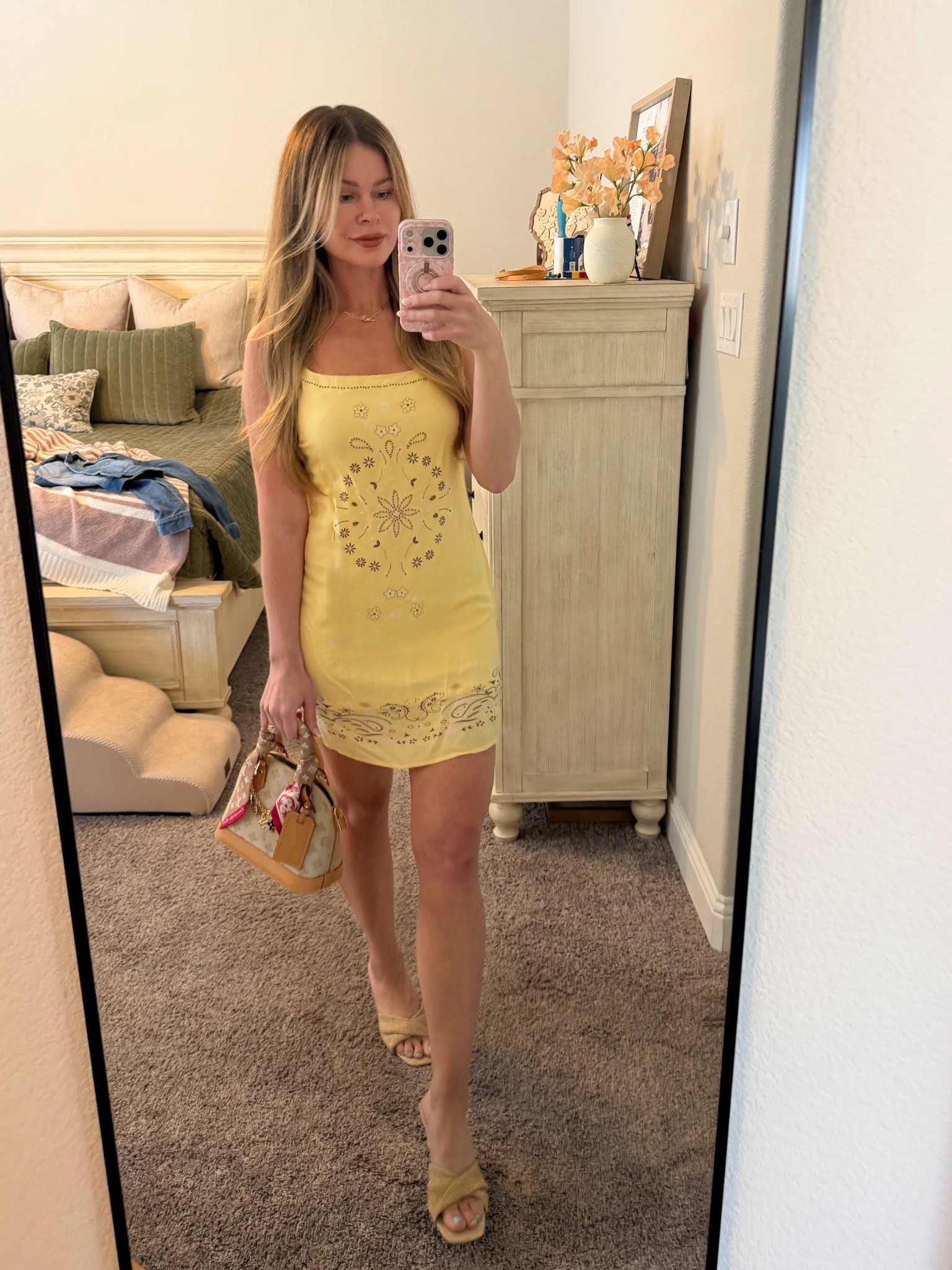@Target A New Day Amal wedge heel tts! I absolutely LOVE these and they’re so comfortable • Wild Fable Bandana Mini Shift Dress Yellow Paisley I sized down to an XS for a more fitted look 

#LTKSaleAlert #LTKSeasonal #LTKootd