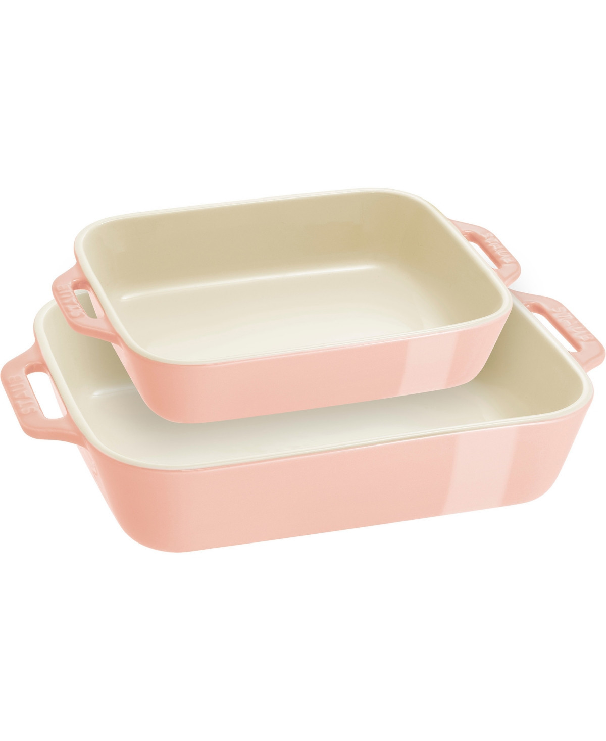 Staub Ceramic 2pc Rectangular Baking Dish Set - Pink | Macy's