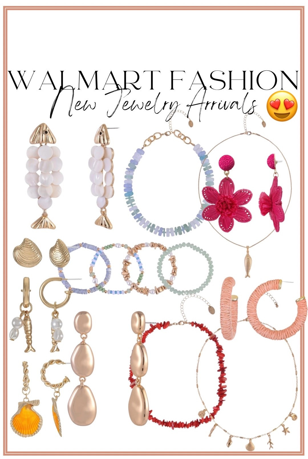 Walmart fashion jewelry has been SO good lately 😍 From coastal statement earrings and seashell details to colorful beaded hoops and bold summer accessories… these new arrivals look way more high end than their price tags 👏✨

I’m especially obsessed with the beachy charm necklaces, pink floral statement earrings, and all the fun colorful hoops for summer vacations, beach dinners, concerts, and everyday outfits ☀️🐚 These are the kind of affordable accessories that instantly elevate a simple outfit!

If you love trendy jewelry, coastal style, colorful summer accessories, and designer-inspired Walmart finds… you need to see these new arrivals before they sell out 💖

#walmartfashion #walmartfinds #walmartstyle #summeraccessories #statementearrings #coastalstyle #beachyjewelry #colorfuljewelry #affordablefashion #summerfashion #vacationstyle #walmartnewarrivals #fashionfinds #trendyaccessories #resortstyle

#LTKMothersDay