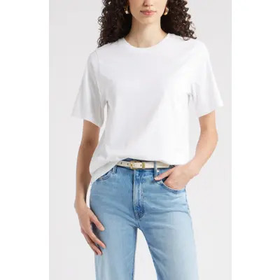 Nordstrom Relaxed Fit Pima Cotton Crewneck T-Shirt in Heather Grey at Nordstrom, Size X-Small | Nordstrom