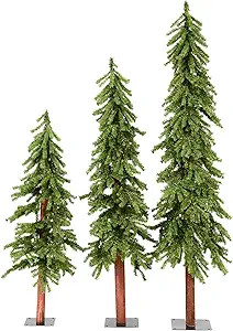 Vickerman 4' 5' 6' Natural Alpine Artificial Christmas Tree Set, Unlit - Christmas Tree Set | Amazon (US)