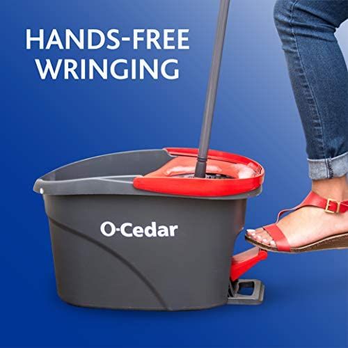 Amazon.com: O-Cedar EasyWring Microfiber Spin Mop, Bucket Floor Cleaning System, Red, Gray : Heal... | Amazon (US)