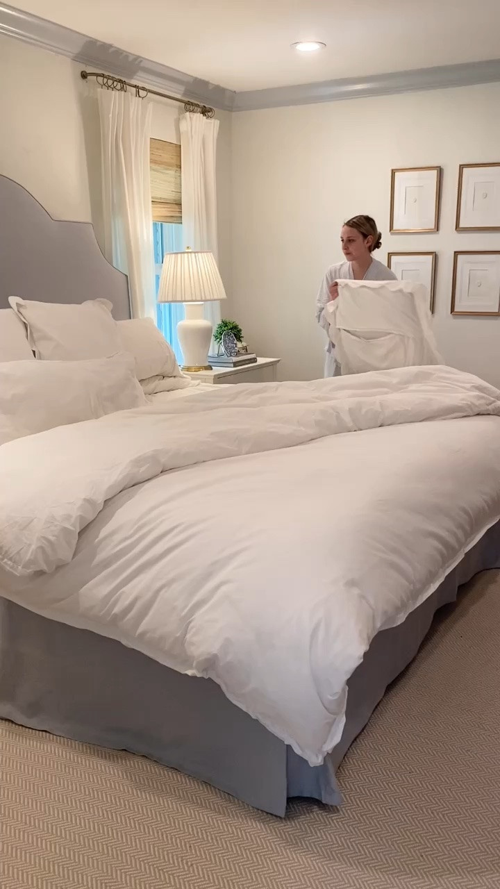My duvet cover, insert, and sheets are all discounted with code LDW20 right now. I had them on my previous bed and now my current one! @Boll & Branch 

My old headboard, nightstand, and bedskirt are currently on sale too! The headboard and bedskirt are in the fabric option, Linen French Blue!