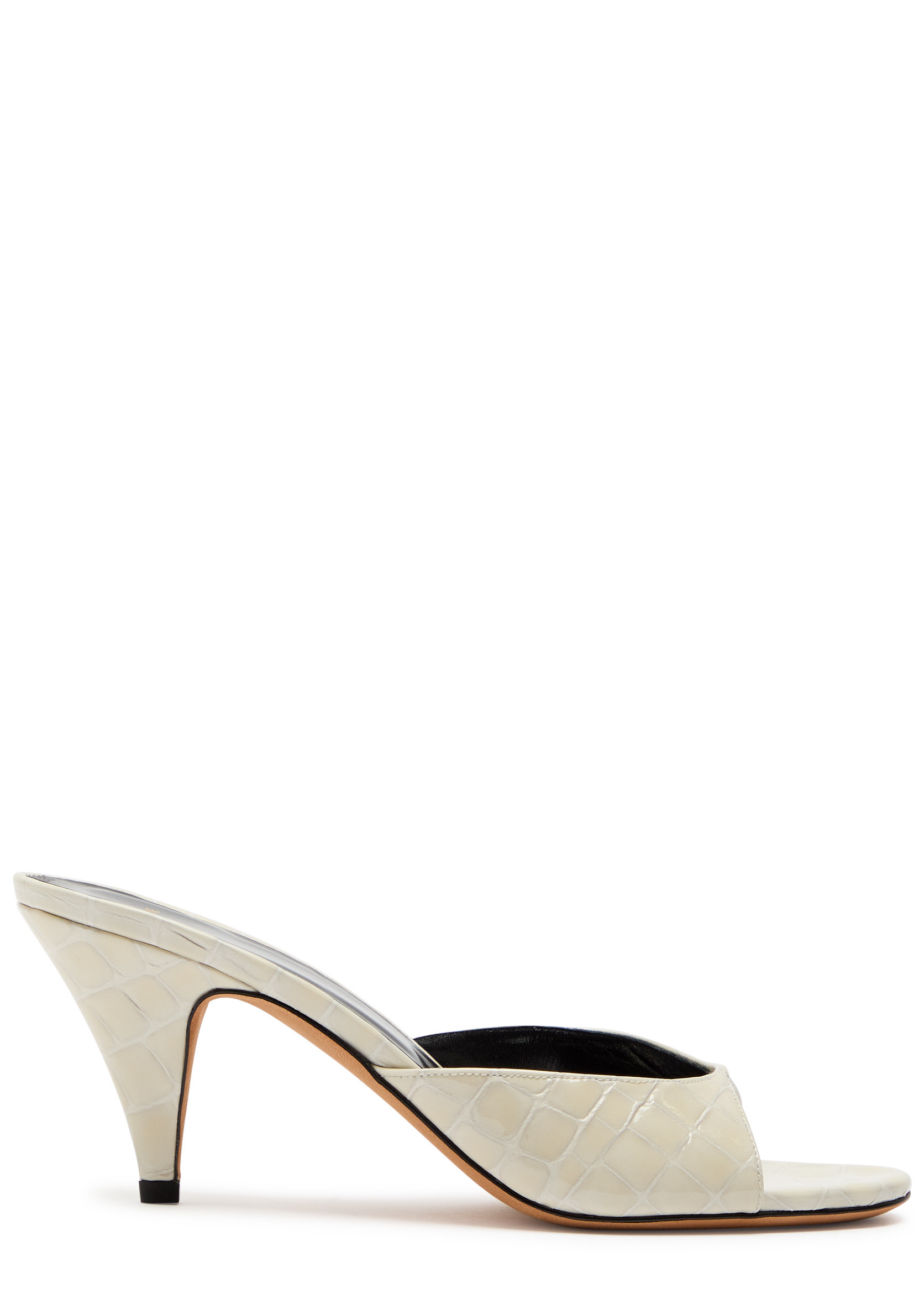 Hazel 75 crocodile-effect leather sandals | Harvey Nichols