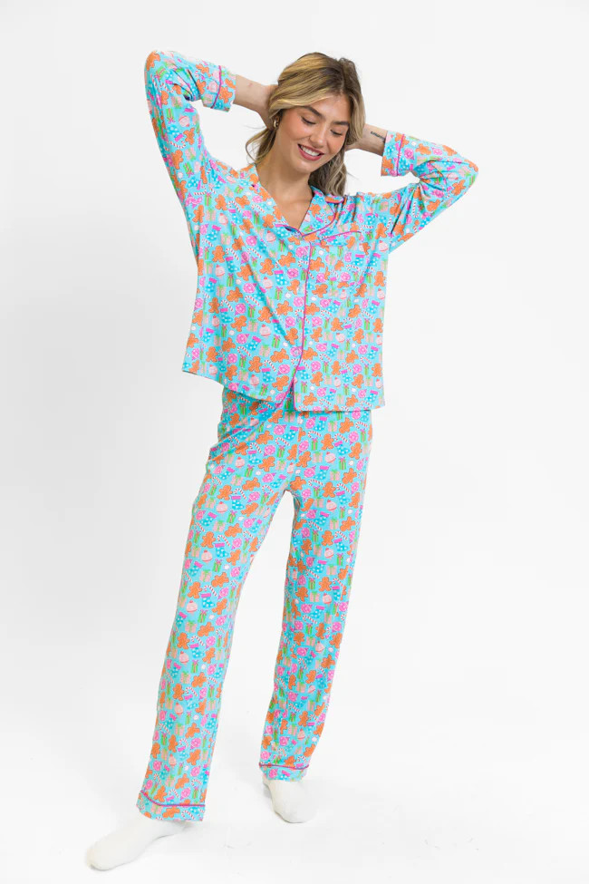 Under The Stars In Christmas Cheer Bamboo Pajama Pants | Pink Lily