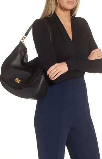 Polished Pebble Leather Shoulder Bag | Nordstrom