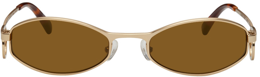 Gold Vuarnet Edition Swirl-Frame Oval Sunglasses | SSENSE