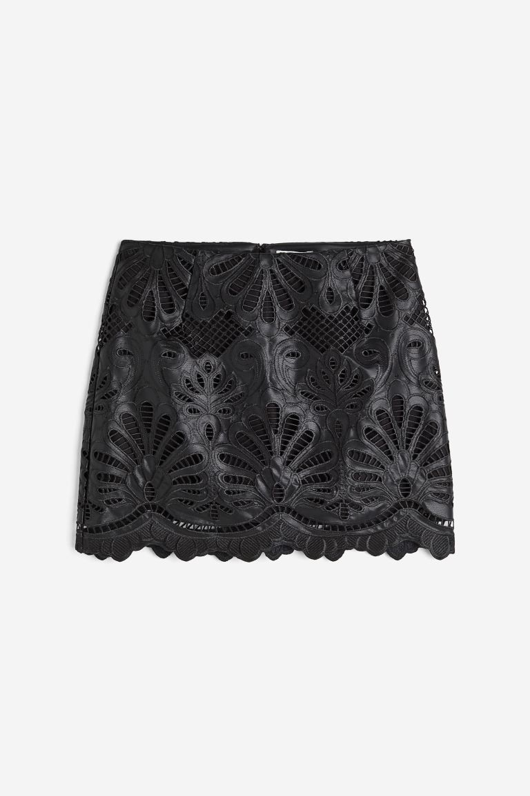 Eyelet Embroidery Mini Skirt | H&M (US + CA)