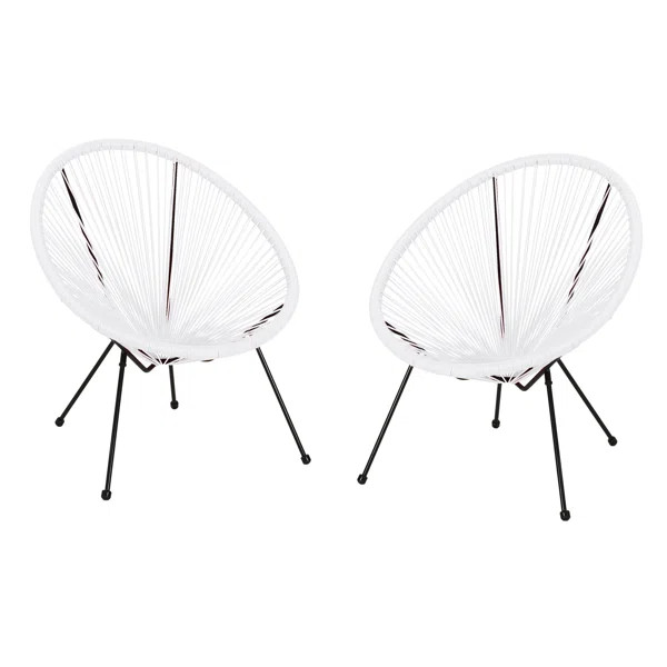 Englewood Outdoor Hammock Weave Patio Chair (Set of 2) | Wayfair North America