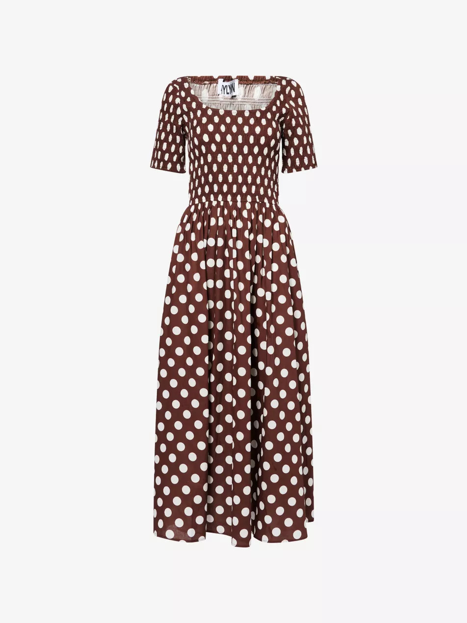 Matilda Short-Sleeves Cotton-Poplin Maxi Dress | Selfridges