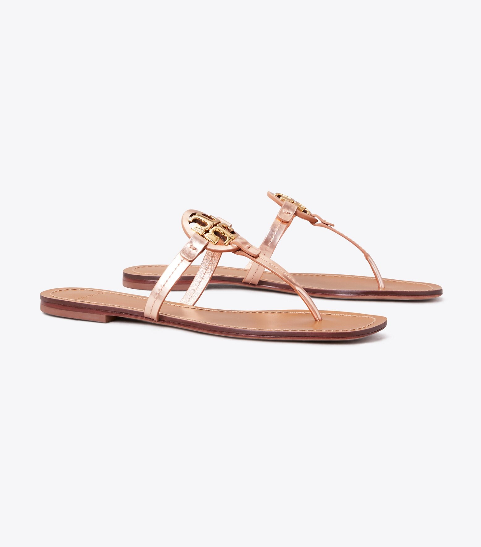 MINI MILLER THONG SANDAL, METALLIC LEATHER | Tory Burch (US)