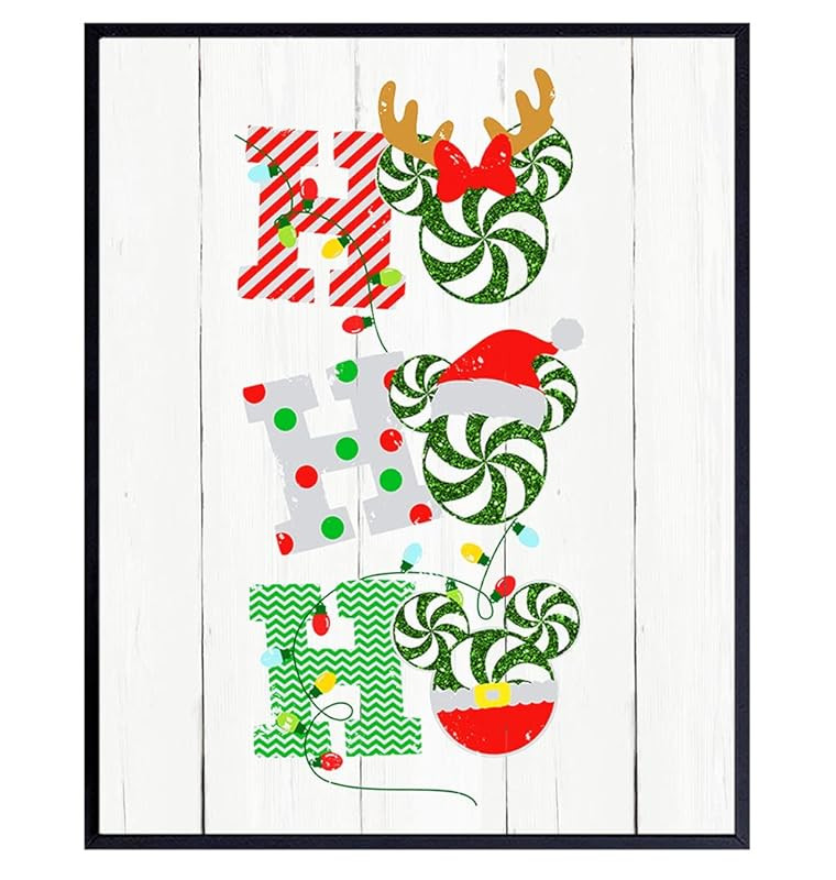 World Holiday Wall Art Poster Print- Christmas Decorations - Country Farmhouse Xmas Party Decor -... | Amazon (US)