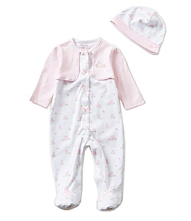 Little Me Baby Girls Preemies-9 Months Baby Bunny 2-Pieced Footie Coverall and Hat Set -  Preemie | Dillard's