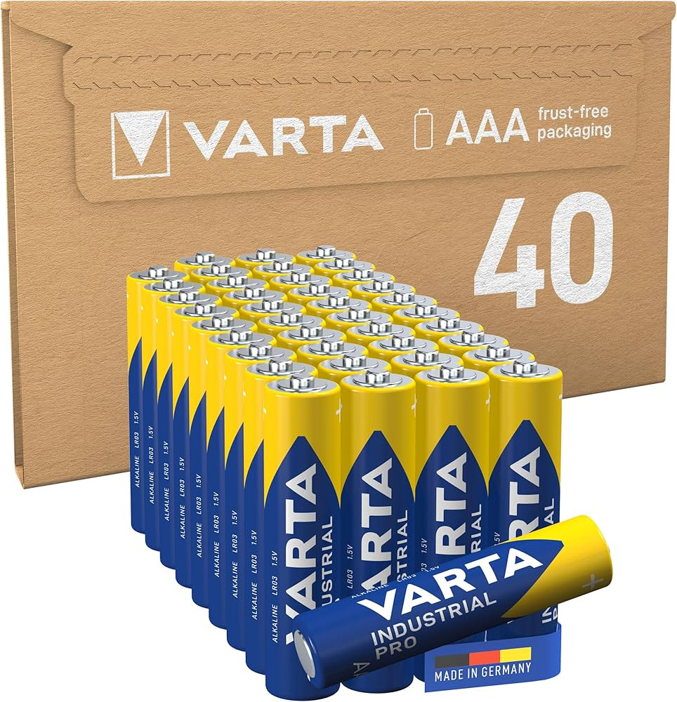 Varta Batteries Micro AAA LR03 Made in Germany Pack of 40 pieces in environmentally friendly pack... | Amazon (DE)