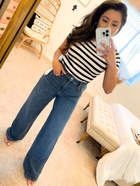 Simple and causal wide leg jeans you must have, soft and comfy too! 

#LTKunder50 #LTKstyletip #LTKFind