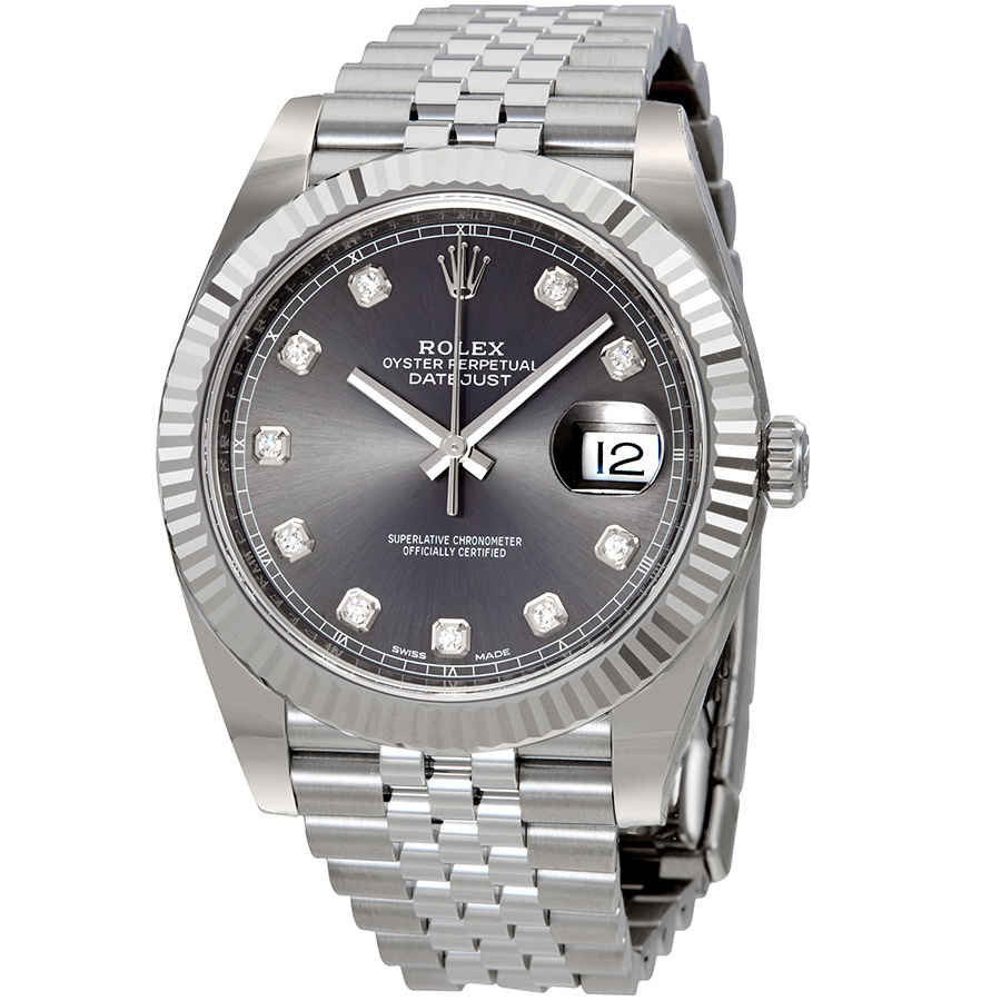 Rolex Datejust Rhodium Diamond Dial Automatic Mens Watch 126334RDJ | Jomashop.com & JomaDeals.com