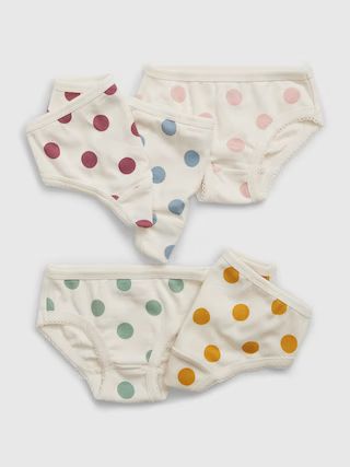 Toddler 100% Organic Cotton Dot Bikini Briefs (5-Pack) | Gap (US)