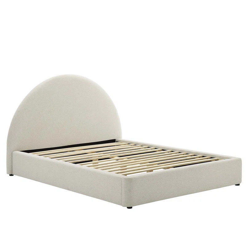 Resort Performance Velvet Arched Round Platform Bed | Wayfair North America