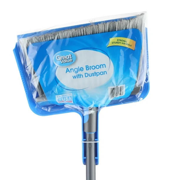 Great Value Angle Broom with Dustpan - Walmart.com | Walmart (US)