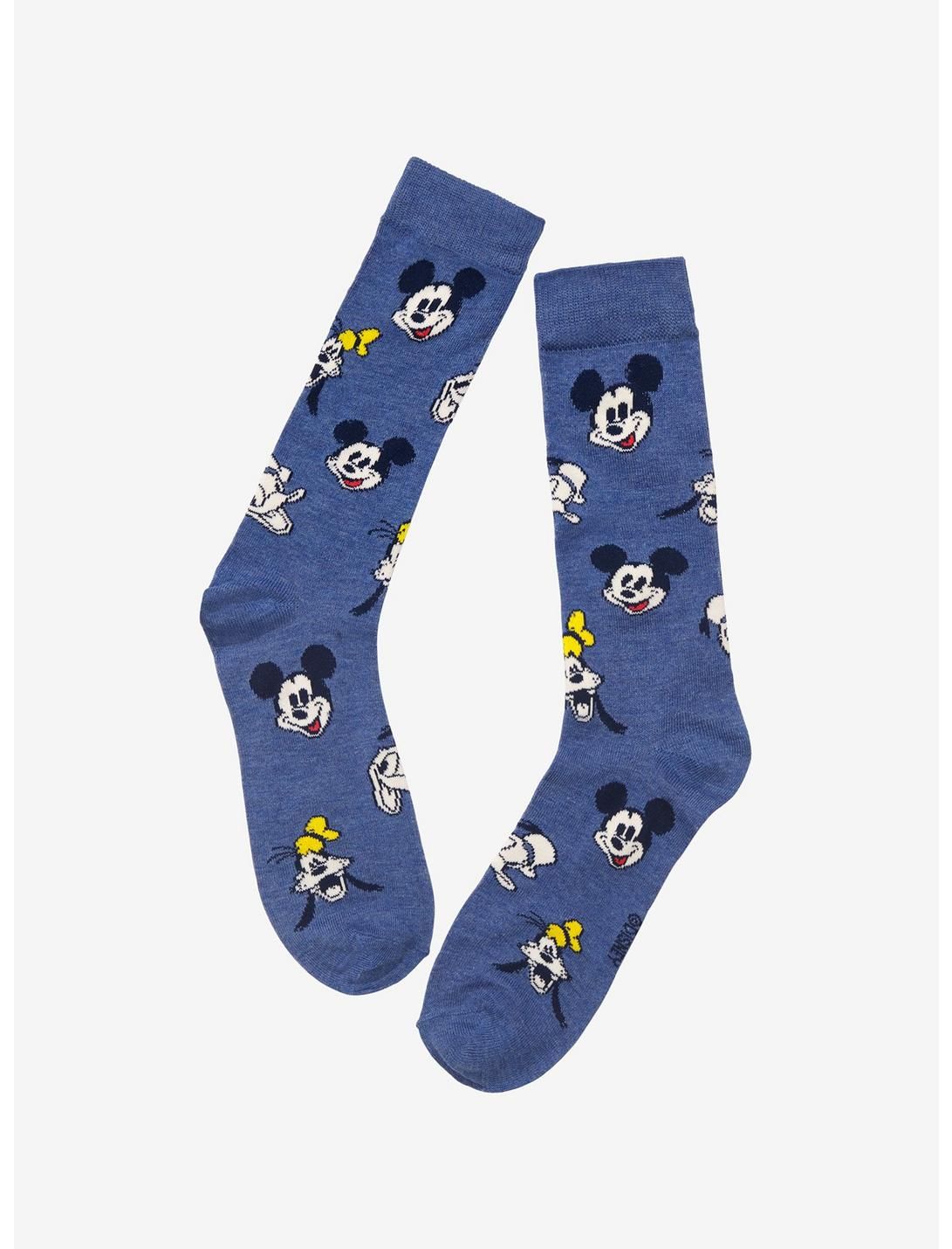 Disney Mickey And Friends Retro Heads Crew Socks | Hot Topic