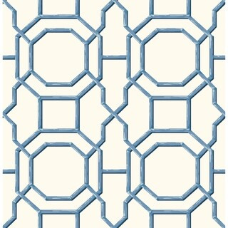 HendricksÂ Teal Trellis Wallpaper (Blue) | Bed Bath & Beyond